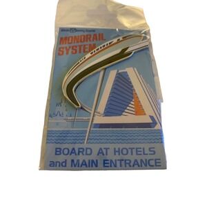 Walt Disney World Monorail Poster Contemporary Resort Authentic 12x18 Castle